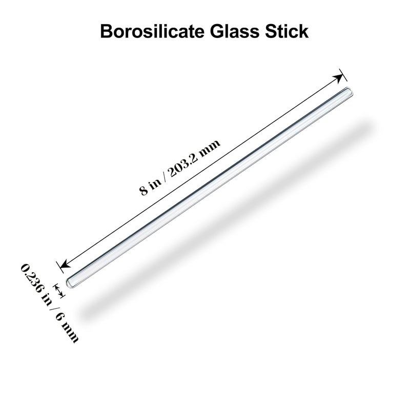 LIFEHIM 15 Pack Glass Stirring Rods: Diameter 0.236 inch Length 8 inch Glass Stir Sticks, Borosilicate Glass Stirring Rod for Mixing Lab - Image 2